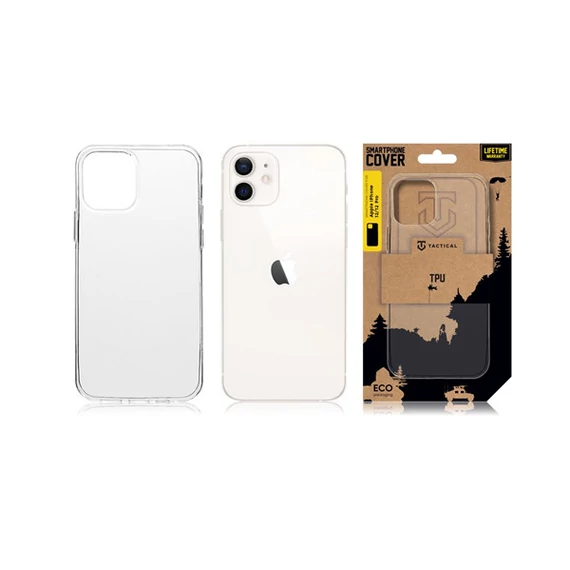 Tactical TPU Apple iPhone 12/12 Pro hátlap tok, átlátszó