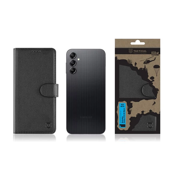 Tactical Field Notes Samsung Galaxy A14 4G flip/oldalra nyíló tok, fekete