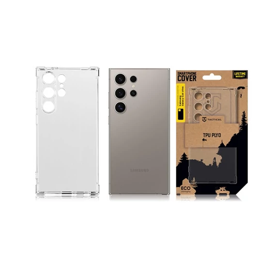 Tactical TPU Plyo Samsung Galaxy S24 Ultra hátlap tok, átlátszó