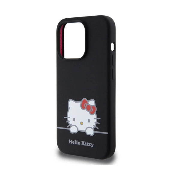 Hello Kitty Liquid Silicone Daydreaming Logo Apple iPhone 15 Pro hátlap tok, fekete