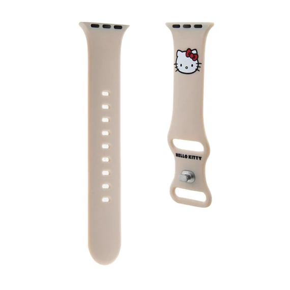 Hello Kitty Liquid Silicone Kitty Head Logo Apple watch szíj, 38/40mm, bézs