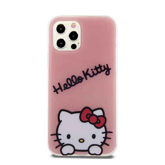 Hello Kitty IML Daydreaming Logo Apple iPhone 12/12 Pro hátlap tok, rózsaszín