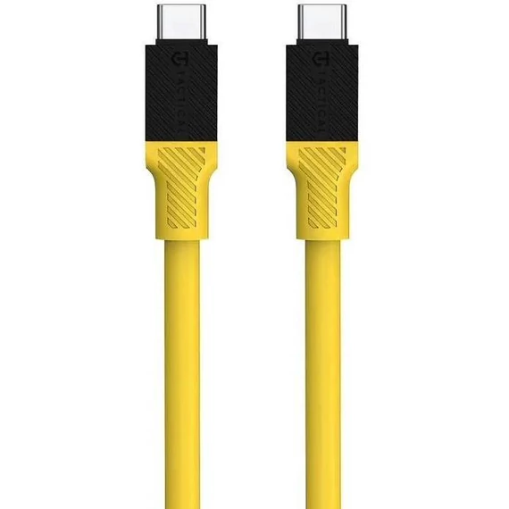 Tactical Fat Man USB-C / USB-C töltő- és adatkábel, 1m, sárga