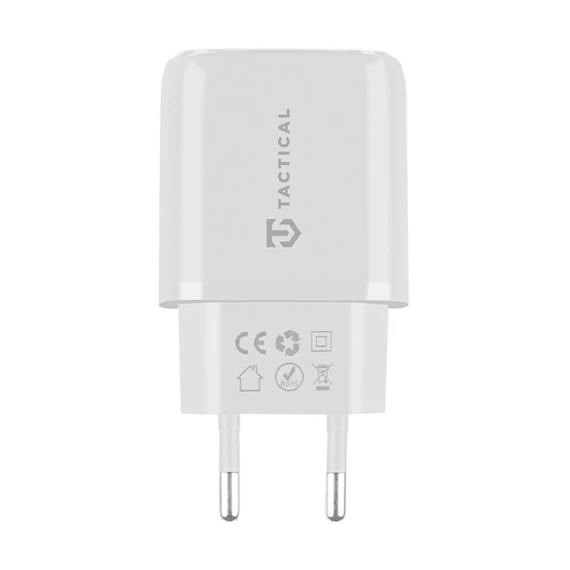 Tactical Base Plug Dual gyorstöltő adapter USB-A+ USB-C, 20W,fehér