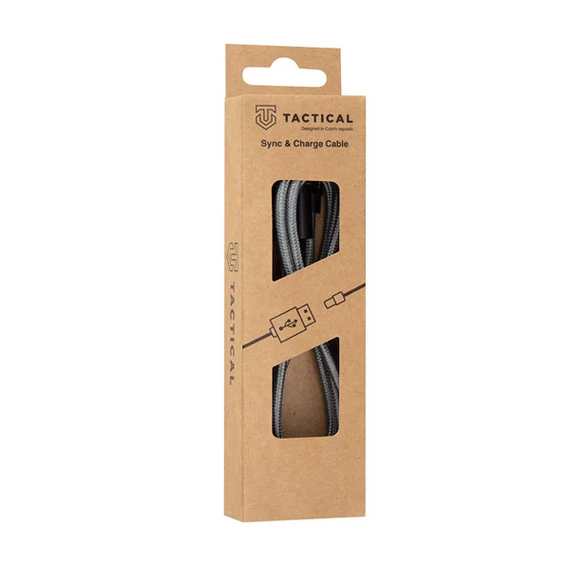 Tactical Fast Rope Kevlar USB / USB-C töltő- és adatkábel, 0.3m, szürke