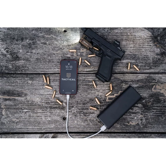 Tactical Smooth Thread USB-C / USB-C töltő- és adatkábel, 1m, fekete