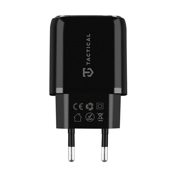Tactical Base Plug Dual gyorstöltő adapter USB-A+ USB-C, 20W, fekete