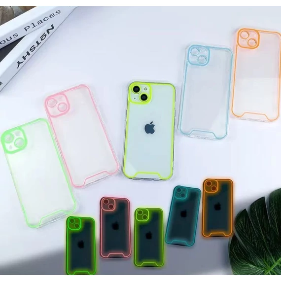Apple iPhone 15 foszforeszkáló / sötétben világító szilikon tok, rózsaszín