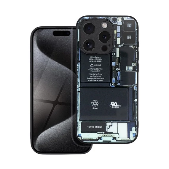 Tech iPhone 12 szilikon hátlap tok, fekete