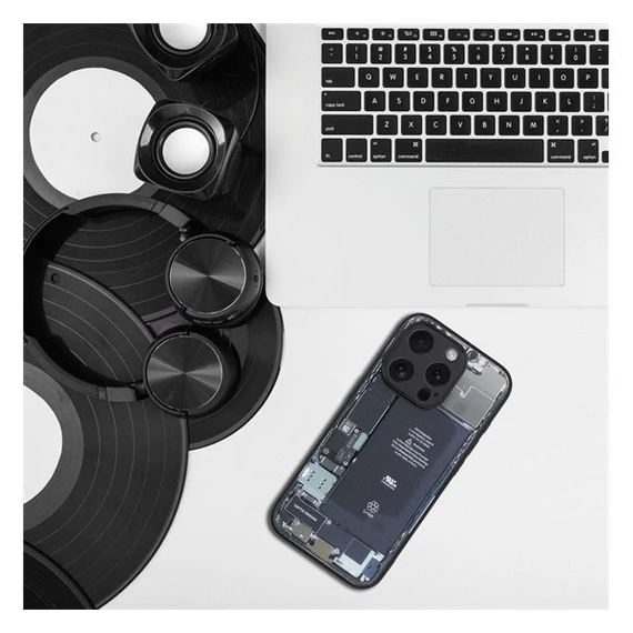 Tech iPhone 12 szilikon hátlap tok, szürke