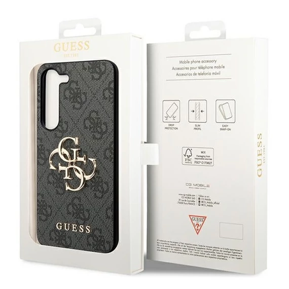 Guess 4G Big Metal Logo Samsung Galaxy A35 hátlap tok, fekete, GUHCSA354GMGGR