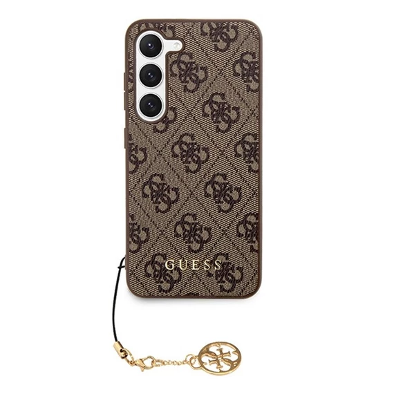 Guess 4G Charms Collection Samsung Galaxy A35 hátlap tok, barna, CSA35GF4GBR