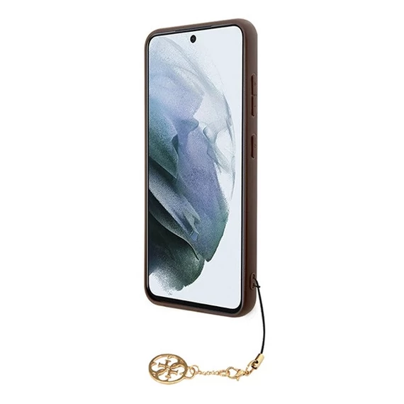 Guess 4G Charms Collection Samsung Galaxy A35 hátlap tok, barna, CSA35GF4GBR