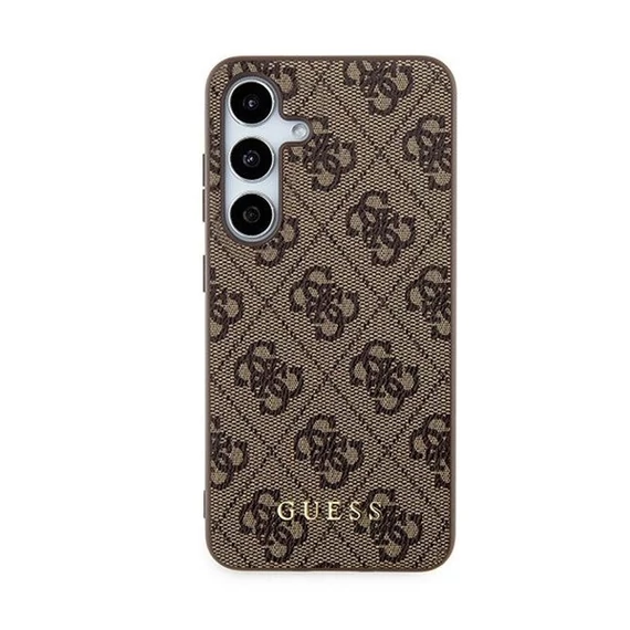Guess 4G Metal Gold Logo Samsung Galaxy A35 hátlap tok, barna, GUOHCSA35G4GFBR