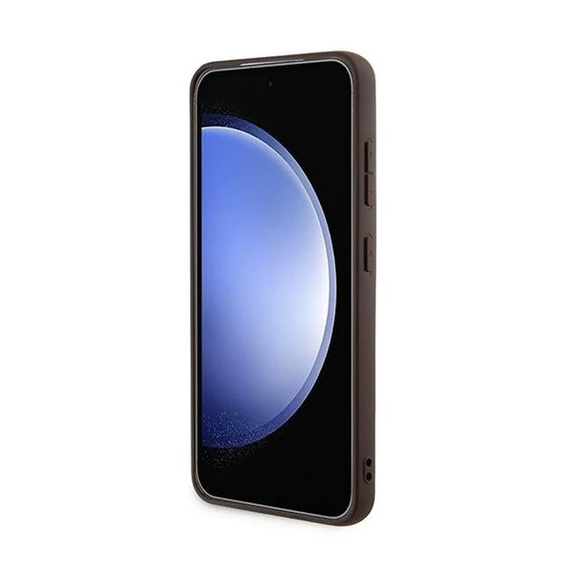 Guess 4G Metal Gold Logo Samsung Galaxy A35 hátlap tok, barna, GUOHCSA35G4GFBR