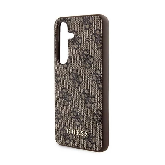 Guess 4G Metal Gold Logo Samsung Galaxy A35 hátlap tok, barna, GUOHCSA35G4GFBR