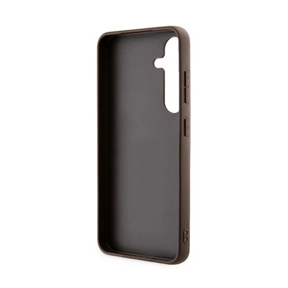 Guess 4G Metal Gold Logo Samsung Galaxy A35 hátlap tok, barna, GUOHCSA35G4GFBR