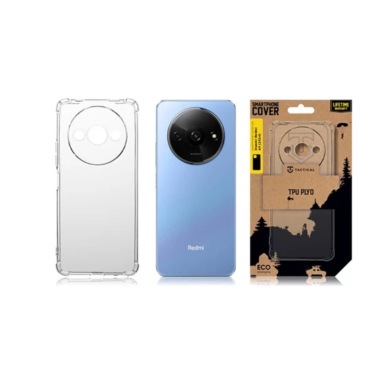 Tactical TPU Plyo Xiaomi Redmi A3 (2024) hátlap tok, átlátszó