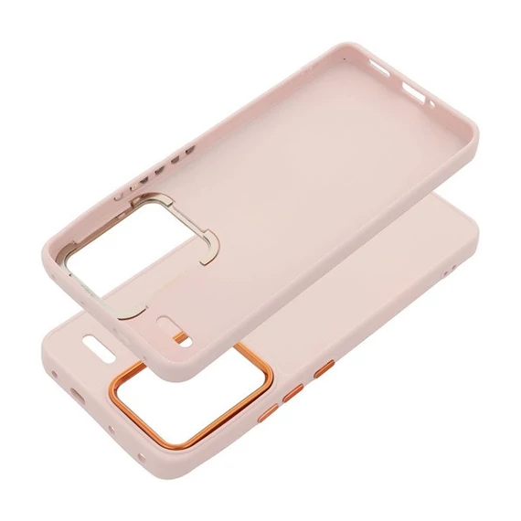 Frame Xiaomi Redmi Note 13 Pro + 5G közepesen ütésálló tok kameravédő kerettel, rózsaszín