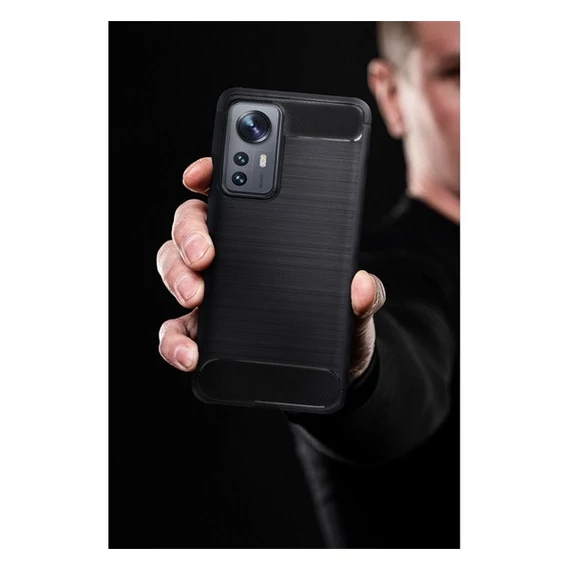 Forcell Carbon Xiaomi Redmi 12C szilikon tok, fekete