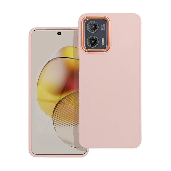 Frame Motorola G73 közepesen ütésálló tok kameravédő kerettel, rózsaszín