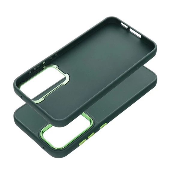 Frame Samsung Galaxy S23 FE közepesen ütésálló tok kameravédő kerettel, zöld