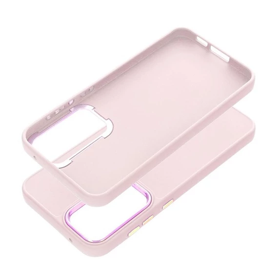 Frame Samsung Galaxy S23 FE közepesen ütésálló tok kameravédő kerettel, rózsaszín