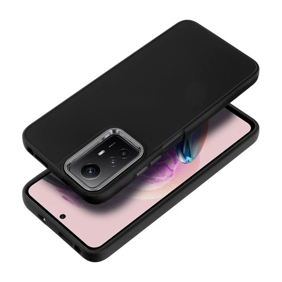 Frame Xiaomi Redmi Note 12S közepesen ütésálló tok kameravédő kerettel, fekete