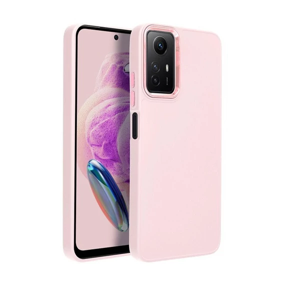 Frame Xiaomi Redmi Note 12S közepesen ütésálló tok kameravédő kerettel, rózsaszín