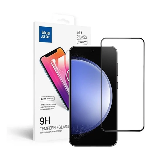 Blue Star Samsung Galaxy S23 FE teljes kijelzős kijelzővédő üvegfólia, fekete