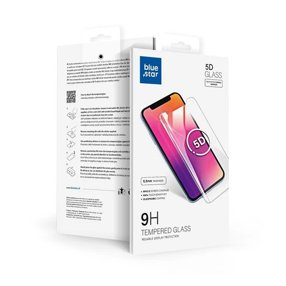 Blue Star Samsung Galaxy S23 FE teljes kijelzős kijelzővédő üvegfólia, fekete