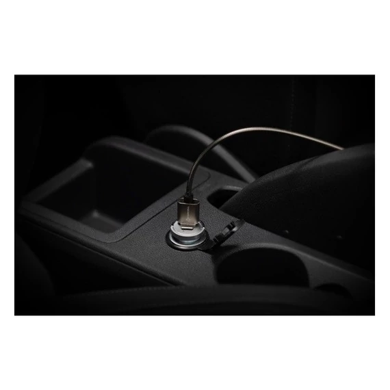 Forcell F-energy Mini autós szivargyújtó töltő USB-C, PD, QC3.0, 45W, ezüst