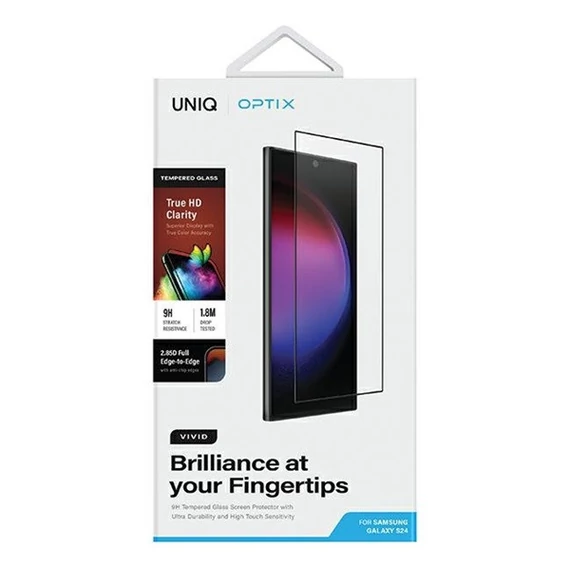 Uniq Optix Vivid Clear Samsung Galaxy S24 tempered glass kijelzővédő üvegfólia