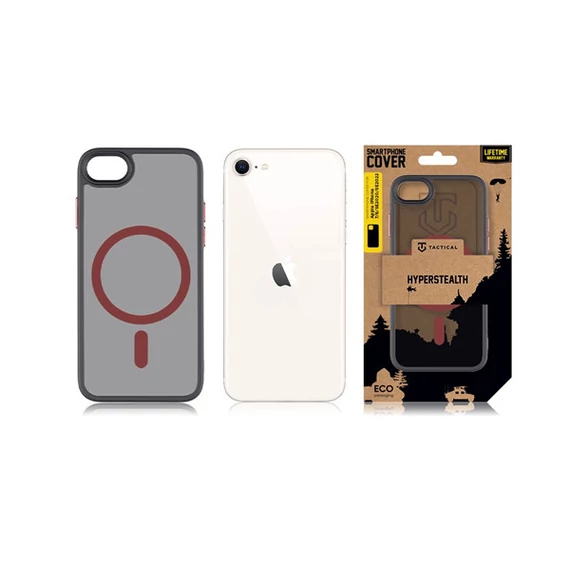 Tactical MagForce Hyperstealth 2.0 Apple iPhone 7/8/SE2020/SE2022 magsafe tok, fekete/piros