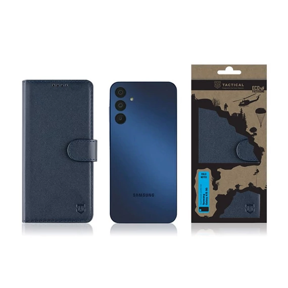 Tactical Field Notes Samsung Galaxy A15 5G, flip/oldalra nyíló tok, kék