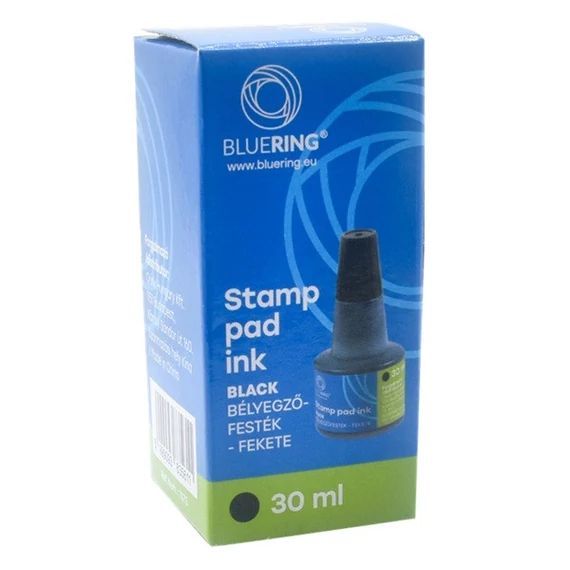 Bluering Bélyegzőfesték 30ml, fekete FLOWER