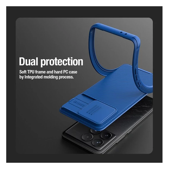 Nillkin CamShield Pro Poco F6 Pro műanyag hátlap tok, fekete