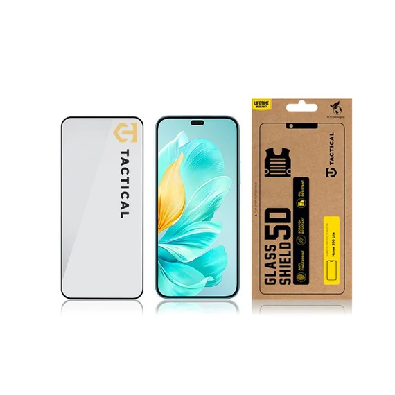 Tactical Glass Shield 5D Honor 200 Lite kijelzővédő üvegfólia, fekete