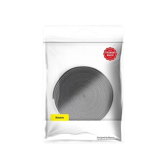 Baseus Rainbow Circle kábelrendező tépőzáras szalag, 3m, fekete