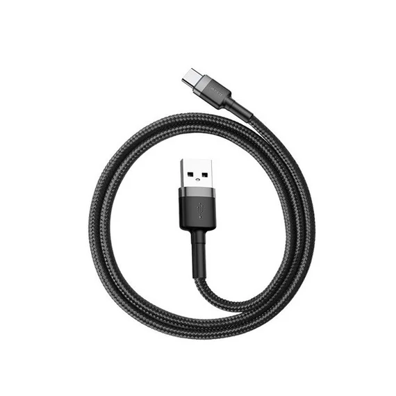 Baseus Cafule USB / USB-C töltő- és adatkábel, 2A, 3m, szürke-fekete