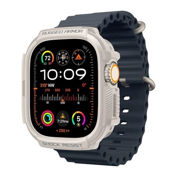 Spigen Rugged Armor Apple Watch Ultra 2/1 (49mm) tok, bézs