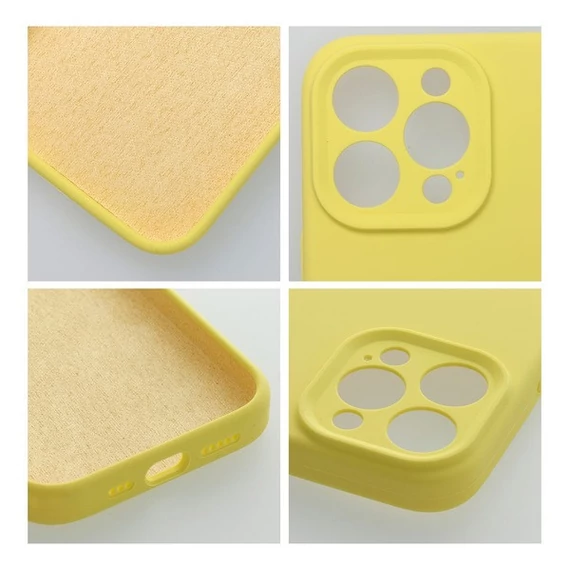 2mm Apple iPhone 14 szilikon hátlap tok, sárga