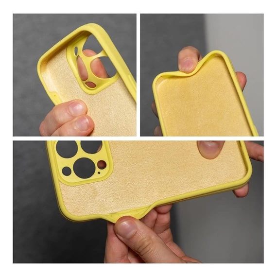 2mm Apple iPhone 14 szilikon hátlap tok, sárga