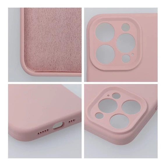 2mm Apple iPhone 15 Pro szilikon hátlap tok, világos rózsaszín