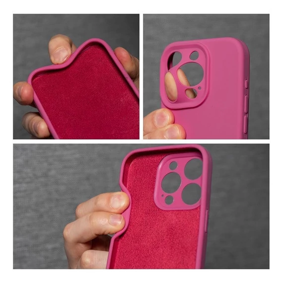 2mm Apple iPhone 15 Pro Max szilikon hátlap tok, rózsaszín
