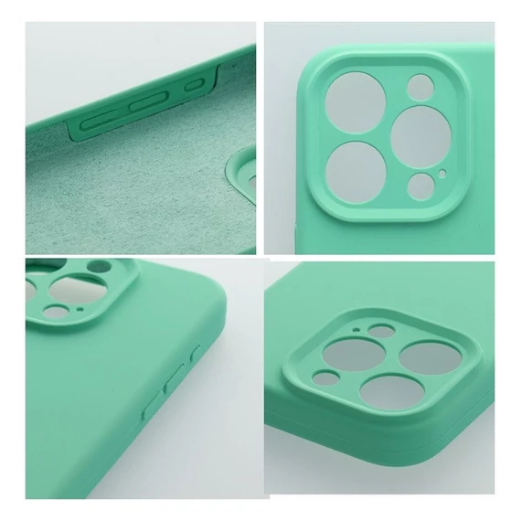 2mm Apple iPhone 15 Pro Max szilikon hátlap tok, mentazöld