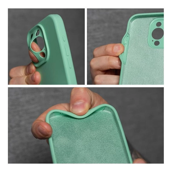 2mm Apple iPhone 15 Pro Max szilikon hátlap tok, mentazöld