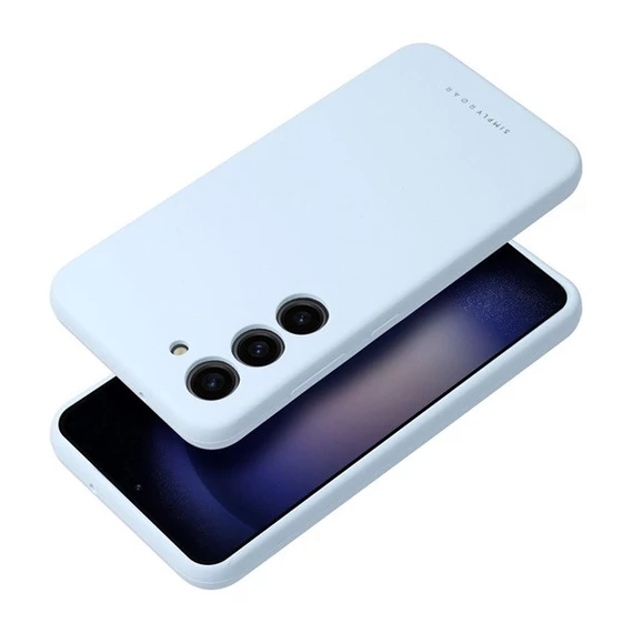 Roar Samsung Galaxy S23 5G prémium szilikon tok velúr béléssel, világoskék