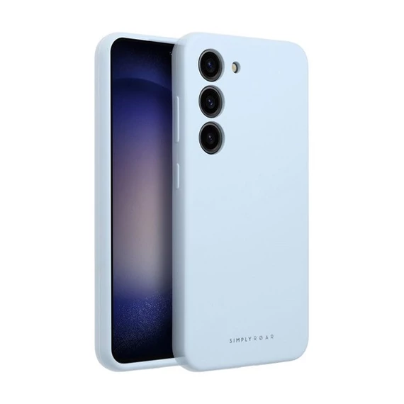 Roar Samsung Galaxy A15 4G / A15 5G prémium szilikon tok velúr béléssel, világoskék
