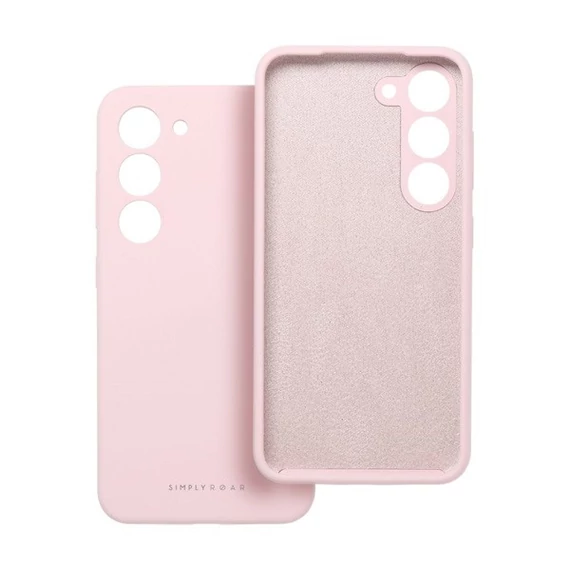 Roar Samsung Galaxy A05s prémium szilikon tok velúr béléssel, világos rózsaszín
